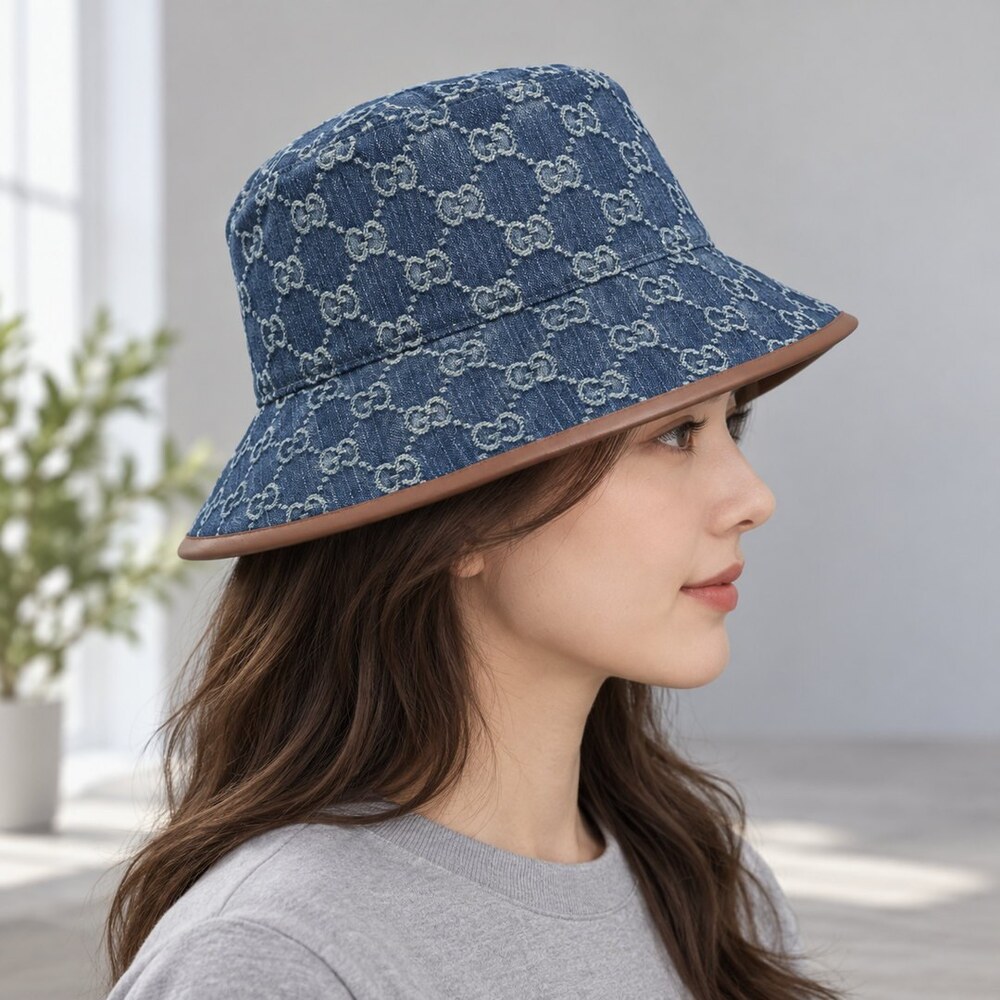 Gucci GG Denim Bucket Hat - Picture 3 of 6